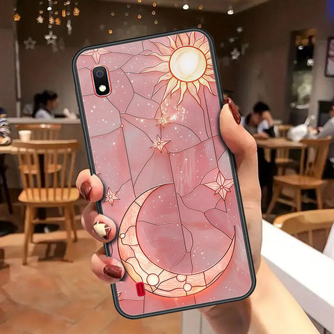 Samsung Galaxy A10 Cover - Celestial Starry Universe Series - HQ Ultra Shine Premium Infinity Glass Soft Silicon Borders Case