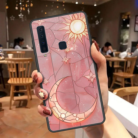 Samsung Galaxy A9 2018 Cover - Celestial Starry Universe Series - HQ Ultra Shine Premium Infinity Glass Soft Silicon Borders Case