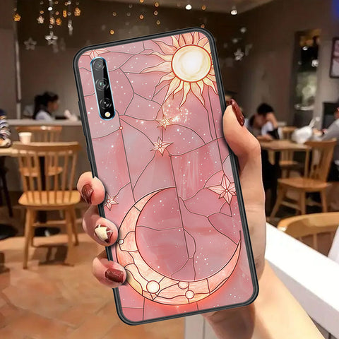 Huawei Y8p Cover - Celestial Starry Universe Series - HQ Ultra Shine Premium Infinity Glass Soft Silicon Borders Case