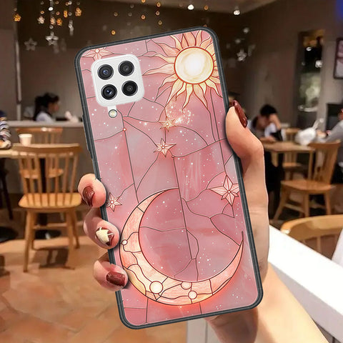 Samsung Galaxy A22 Cover - Celestial Starry Universe Series - HQ Ultra Shine Premium Infinity Glass Soft Silicon Borders Case