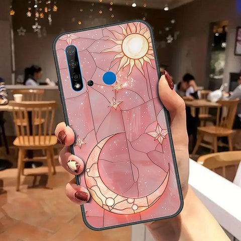 Huawi P20 Lite 2019 Cover - Celestial Starry Universe Series - HQ Ultra Shine Premium Infinity Glass Soft Silicon Borders Case