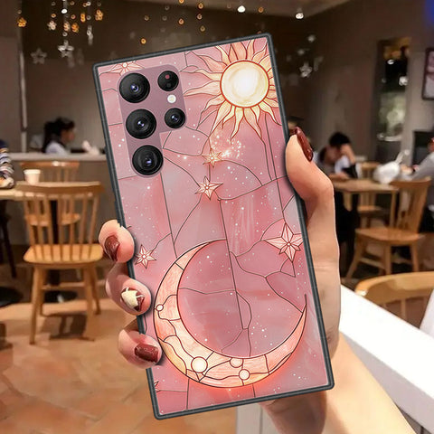 Samsung Galaxy S22 Ultra 5G Cover - Celestial Starry Universe Series - HQ Ultra Shine Premium Infinity Glass Soft Silicon Borders Case