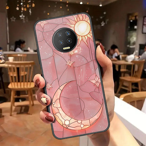 Infinix Note 7 Cover - Celestial Starry Universe Series - HQ Ultra Shine Premium Infinity Glass Soft Silicon Borders Case