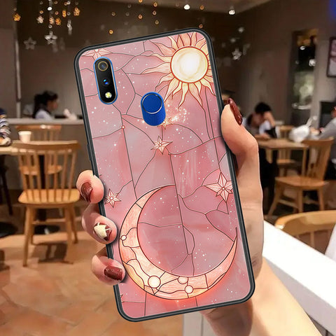 Realme 3 Pro Cover - Celestial Starry Universe Series - HQ Ultra Shine Premium Infinity Glass Soft Silicon Borders Case
