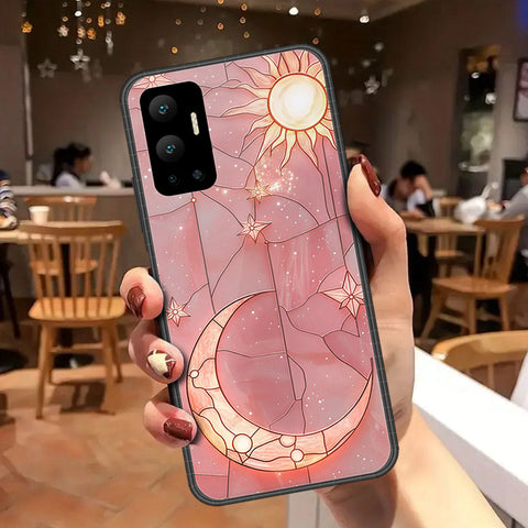 Infinix Hot 12 Cover - Celestial Starry Universe Series - HQ Ultra Shine Premium Infinity Glass Soft Silicon Borders Case