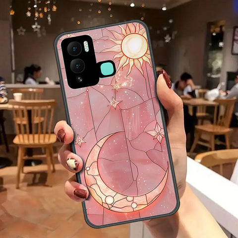 Infinix Hot 12 Play Cover - Celestial Starry Universe Series - HQ Ultra Shine Premium Infinity Glass Soft Silicon Borders Case