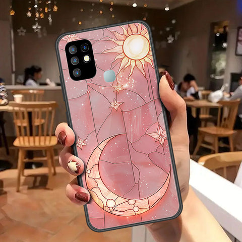 Infinix Hot 10 Cover - Celestial Starry Universe Series - HQ Ultra Shine Premium Infinity Glass Soft Silicon Borders Case