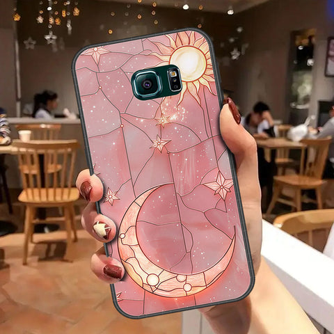 Samsung Galaxy S6 Edge Cover - Celestial Starry Universe Series - HQ Ultra Shine Premium Infinity Glass Soft Silicon Borders Case