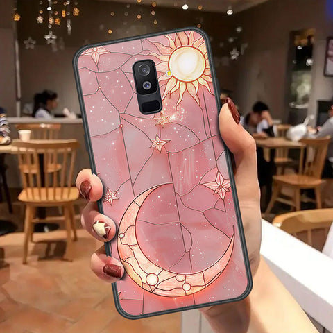 Samsung Galaxy A6 Plus 2018 Cover - Celestial Starry Universe Series - HQ Ultra Shine Premium Infinity Glass Soft Silicon Borders Case