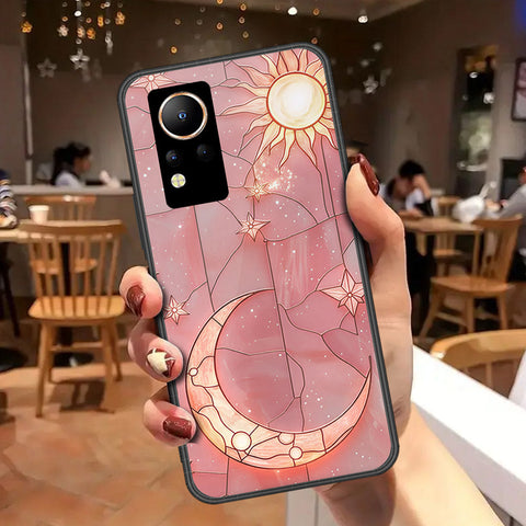 Infinix Note 12 Cover - Celestial Starry Universe Series - HQ Ultra Shine Premium Infinity Glass Soft Silicon Borders Case