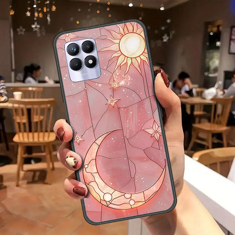 Realme 8i Cover - Celestial Starry Universe Series - HQ Ultra Shine Premium Infinity Glass Soft Silicon Borders Case