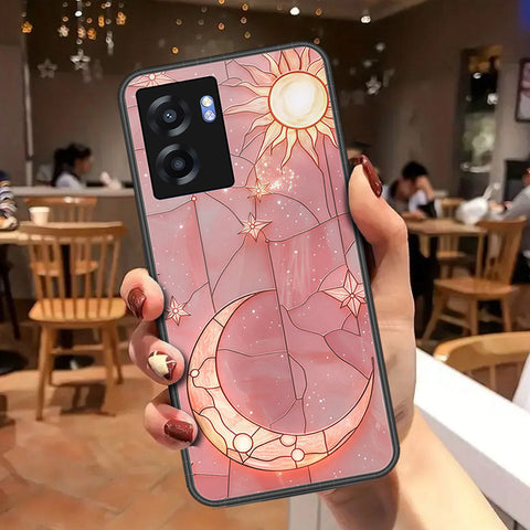 Oppo A56s Cover - Celestial Starry Universe Series - HQ Ultra Shine Premium Infinity Glass Soft Silicon Borders Case