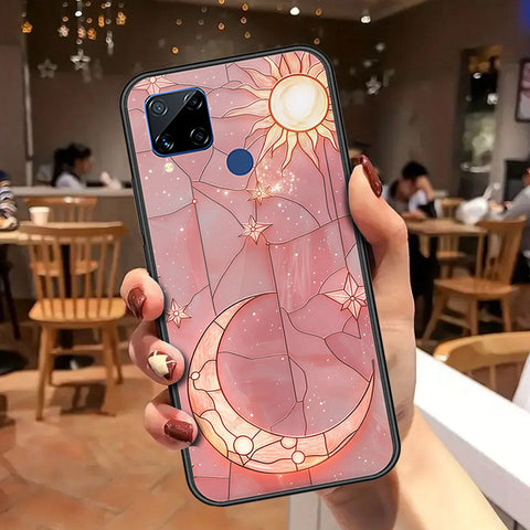 Realme C15 Cover - Celestial Starry Universe Series - HQ Ultra Shine Premium Infinity Glass Soft Silicon Borders Case