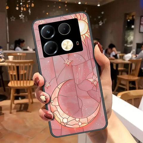 Infinix Note 40 Cover - Celestial Starry Universe Series - HQ Ultra Shine Premium Infinity Glass Soft Silicon Borders Case