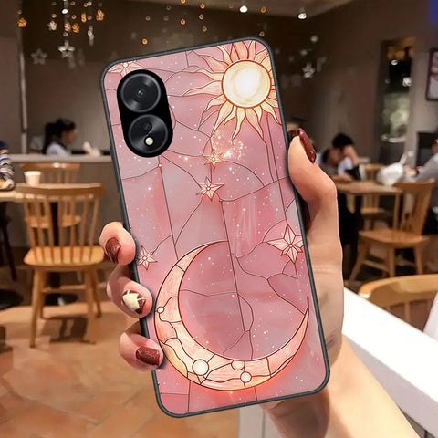 Oppo A38 Cover - Celestial Starry Universe Series - HQ Ultra Shine Premium Infinity Glass Soft Silicon Borders Case
