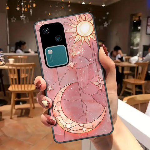 Vivo V30 Cover - Celestial Starry Universe Series - HQ Ultra Shine Premium Infinity Glass Soft Silicon Borders Case