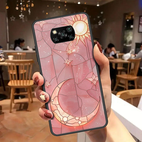 Xiaomi Poco X3 Cover - Celestial Starry Universe Series - HQ Ultra Shine Premium Infinity Glass Soft Silicon Borders Case