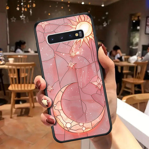 Samsung Galaxy S10 Cover - Celestial Starry Universe Series - HQ Ultra Shine Premium Infinity Glass Soft Silicon Borders Case