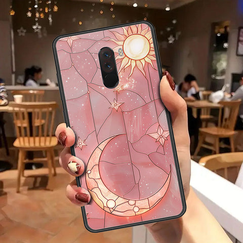 Xiaomi Pocophone F1 Cover - Celestial Starry Universe Series - HQ Ultra Shine Premium Infinity Glass Soft Silicon Borders Case
