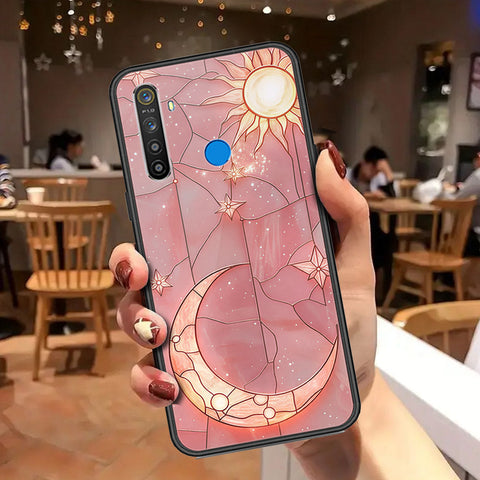 Realme 5 Cover - Celestial Starry Universe Series - HQ Ultra Shine Premium Infinity Glass Soft Silicon Borders Case