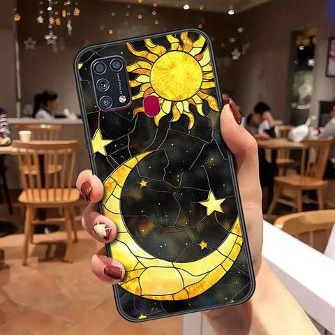 Samsung Galaxy M31 Cover - Celestial Starry Universe Series - HQ Ultra Shine Premium Infinity Glass Soft Silicon Borders Case