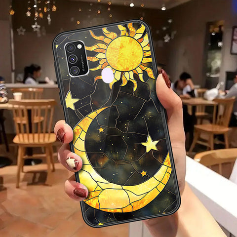 Samsung Galaxy M21 Cover - Celestial Starry Universe Series - HQ Ultra Shine Premium Infinity Glass Soft Silicon Borders Case