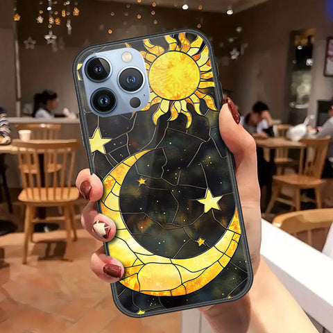 iPhone 13 Pro Max Cover - Celestial Starry Universe Series - HQ Ultra Shine Premium Infinity Glass Soft Silicon Borders Case