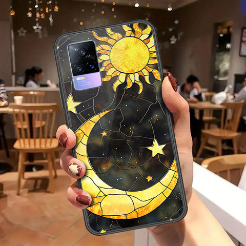 Vivo V21e Cover - Celestial Starry Universe Series - HQ Ultra Shine Premium Infinity Glass Soft Silicon Borders Case