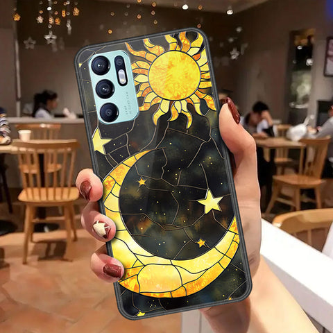 Oppo Reno 6 Cover - Celestial Starry Universe Series - HQ Ultra Shine Premium Infinity Glass Soft Silicon Borders Case