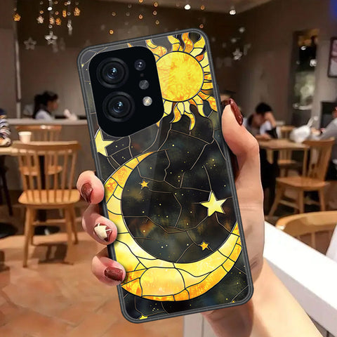 Oppo Find X5 Cover - Celestial Starry Universe Series - HQ Ultra Shine Premium Infinity Glass Soft Silicon Borders Case