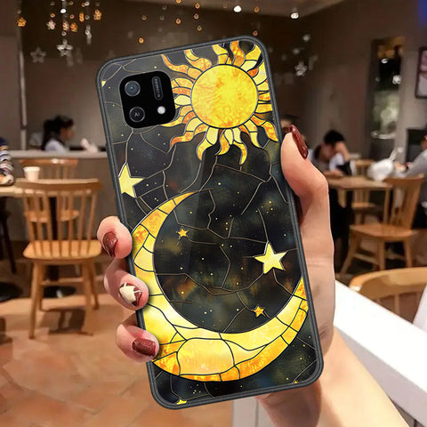 Oppo A16E Cover - Celestial Starry Universe Series - HQ Ultra Shine Premium Infinity Glass Soft Silicon Borders Case
