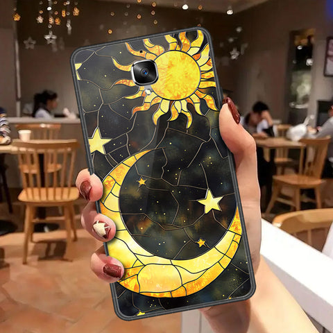 Oneplus 3 Cover - Celestial Starry Universe Series - HQ Ultra Shine Premium Infinity Glass Soft Silicon Borders Case