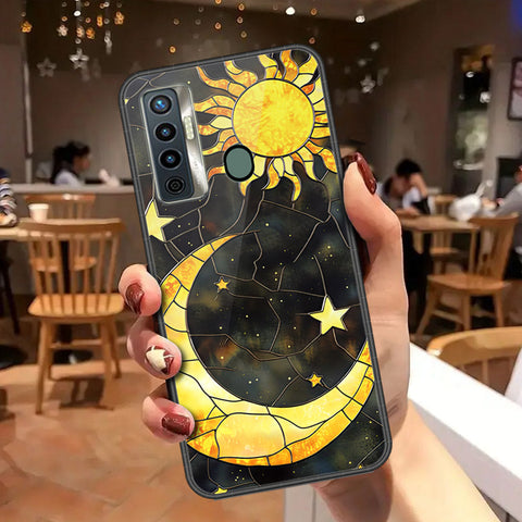 Tecno Camon 17 Cover - Celestial Starry Universe Series - HQ Ultra Shine Premium Infinity Glass Soft Silicon Borders Case