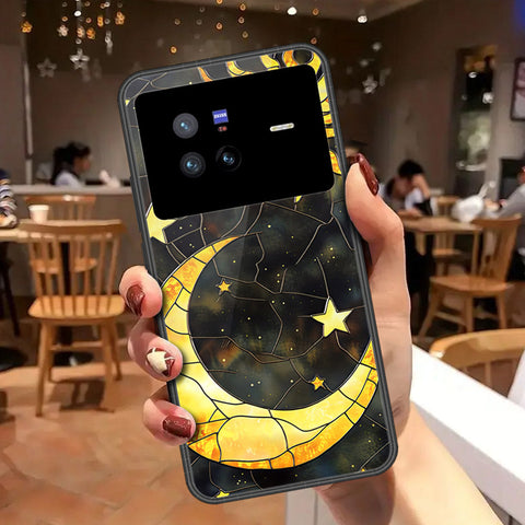 Vivo X80 Cover - Celestial Starry Universe Series - HQ Ultra Shine Premium Infinity Glass Soft Silicon Borders Case