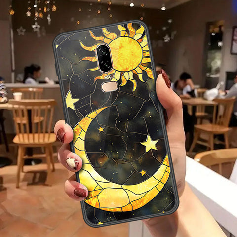 OnePlus 6 Cover - Celestial Starry Universe Series - HQ Ultra Shine Premium Infinity Glass Soft Silicon Borders Case