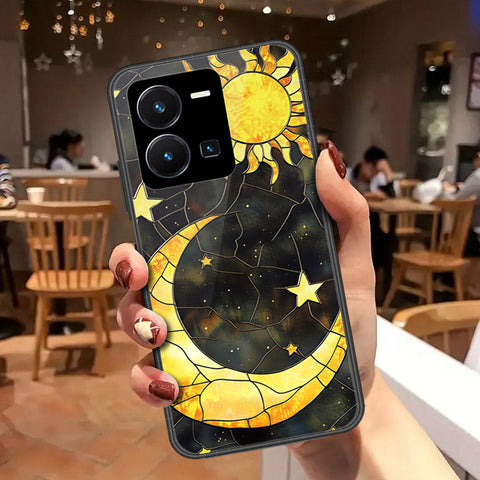 Vivo Y35 4G Cover - Celestial Starry Universe Series - HQ Ultra Shine Premium Infinity Glass Soft Silicon Borders Case