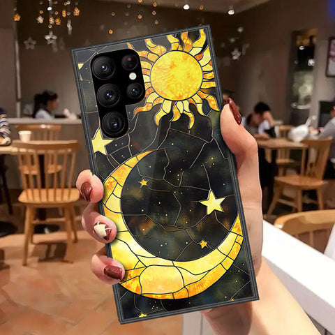 Samsung Galaxy S23 Ultra 5G Cover - Celestial Starry Universe Series - HQ Ultra Shine Premium Infinity Glass Soft Silicon Borders Case