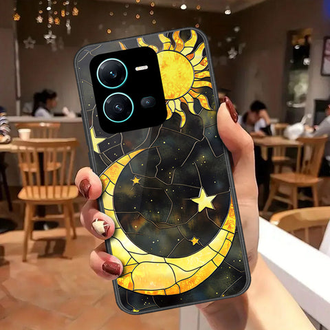 Vivo V25 5G Cover - Celestial Starry Universe Series - HQ Ultra Shine Premium Infinity Glass Soft Silicon Borders Case