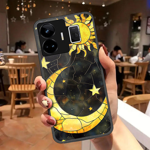 Realme GT3 Cover - Celestial Starry Universe Series - HQ Ultra Shine Premium Infinity Glass Soft Silicon Borders Case