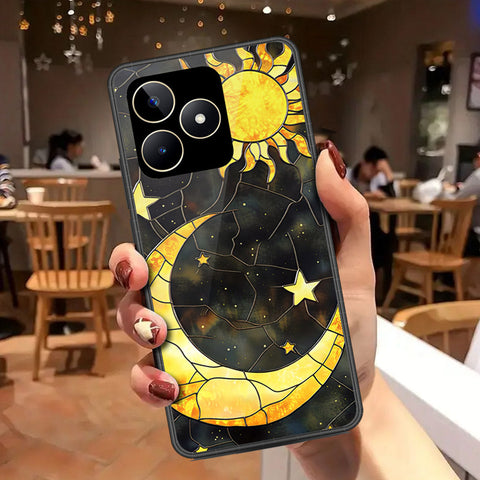 Realme C53 Cover - Celestial Starry Universe Series - HQ Ultra Shine Premium Infinity Glass Soft Silicon Borders Case