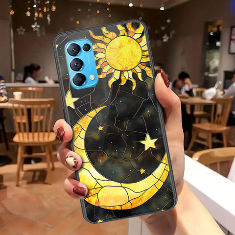 Oppo Reno 5 4G Cover - Celestial Starry Universe Series - HQ Ultra Shine Premium Infinity Glass Soft Silicon Borders Case