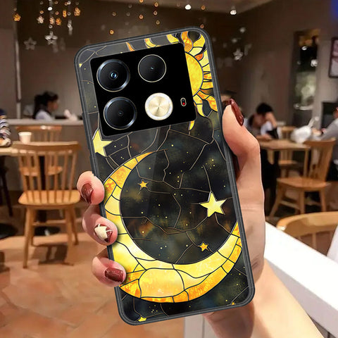Infinix Note 40 Cover - Celestial Starry Universe Series - HQ Ultra Shine Premium Infinity Glass Soft Silicon Borders Case
