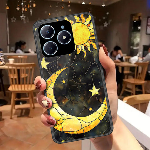 Realme C61 Cover - Celestial Starry Universe Series - HQ Ultra Shine Premium Infinity Glass Soft Silicon Borders Case