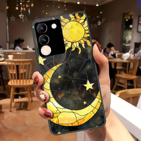 Vivo V29e Cover - Celestial Starry Universe Series - HQ Ultra Shine Premium Infinity Glass Soft Silicon Borders Case