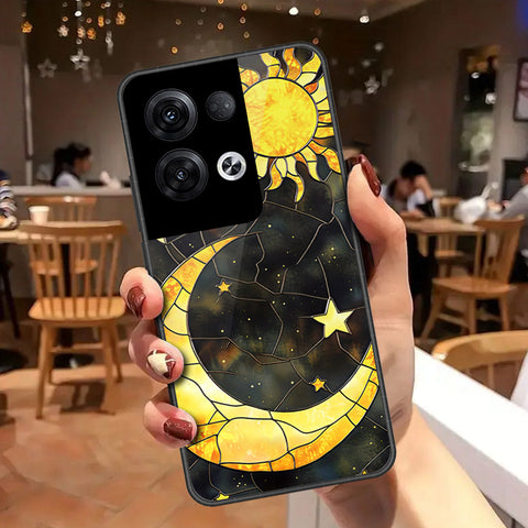 Oppo Reno 8 Pro  Cover - Celestial Starry Universe Series - HQ Ultra Shine Premium Infinity Glass Soft Silicon Borders Case