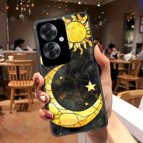 Oppo Reno 11F 5G Cover - Celestial Starry Universe Series - HQ Ultra Shine Premium Infinity Glass Soft Silicon Borders Case