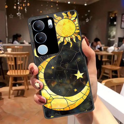 Vivo V29 Cover - Celestial Starry Universe Series - HQ Ultra Shine Premium Infinity Glass Soft Silicon Borders Case