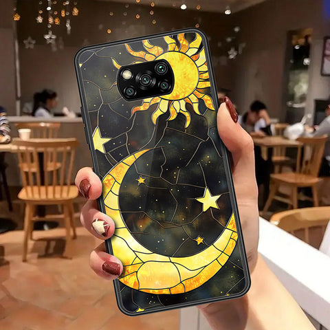 Xiaomi Poco X3 Cover - Celestial Starry Universe Series - HQ Ultra Shine Premium Infinity Glass Soft Silicon Borders Case