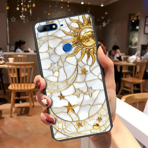 Huawei Y7 Prime 2018 Cover - Celestial Starry Universe Series - HQ Ultra Shine Premium Infinity Glass Soft Silicon Borders Case