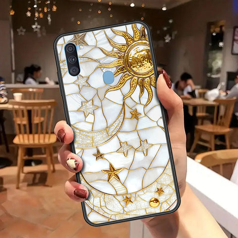 Samsung Galaxy A11 Cover - Celestial Starry Universe Series - HQ Ultra Shine Premium Infinity Glass Soft Silicon Borders Case